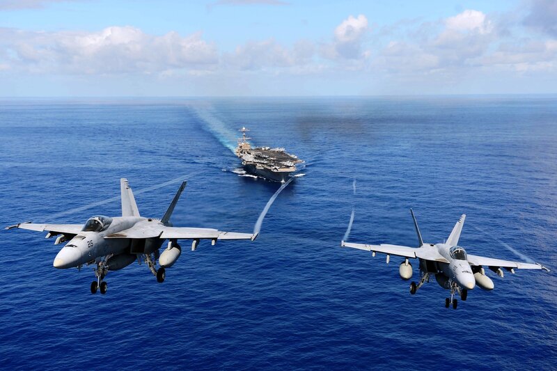 Fighter Jets over Ocean