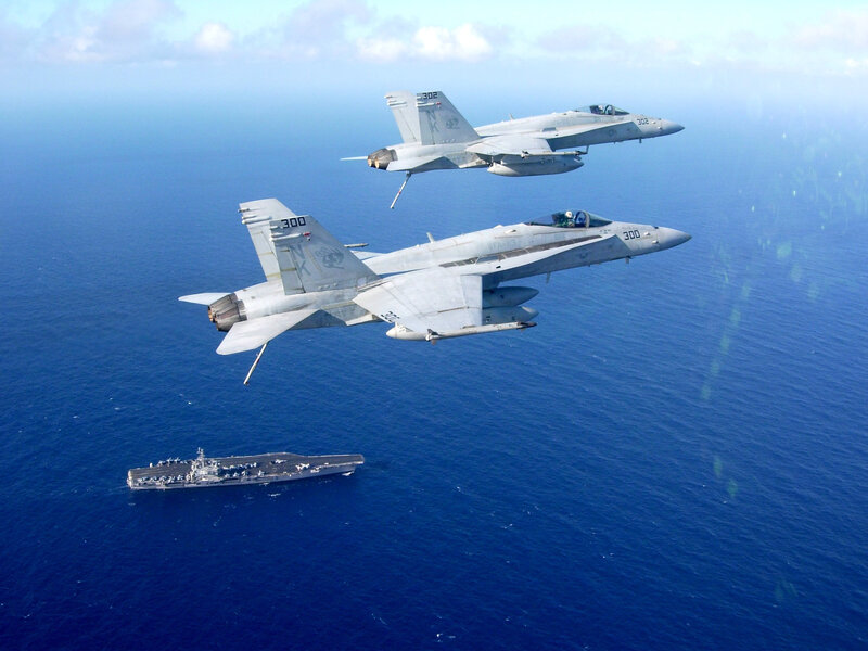 Fighter Jets over Ship