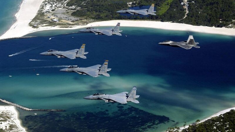 Fighter Jets over Water