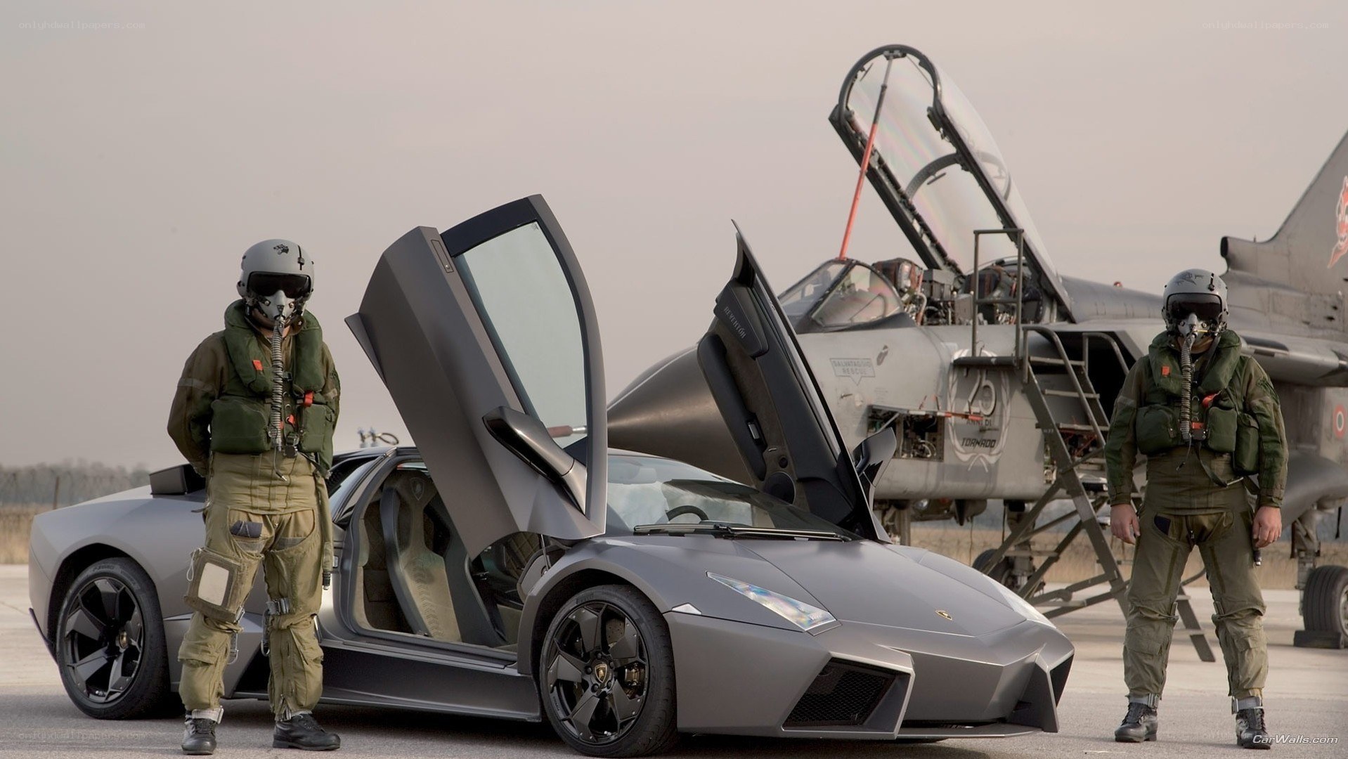 Fighter pilots with Lamborghini