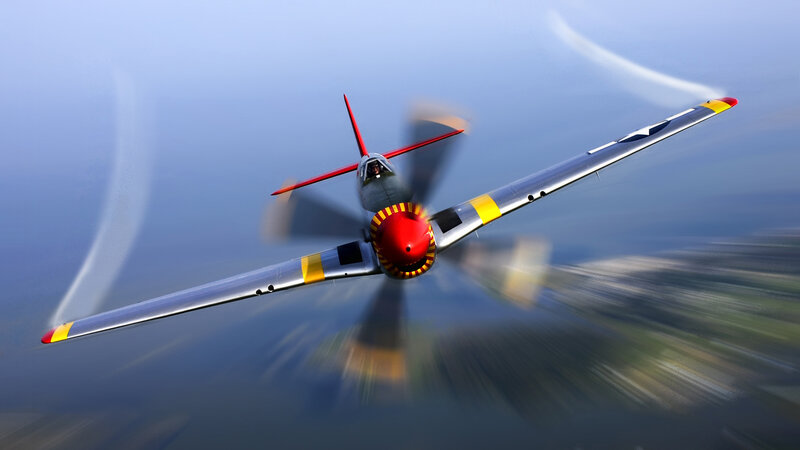 fighter plane in flight