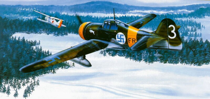 Fighter Planes in Flight — Green, Dramatic