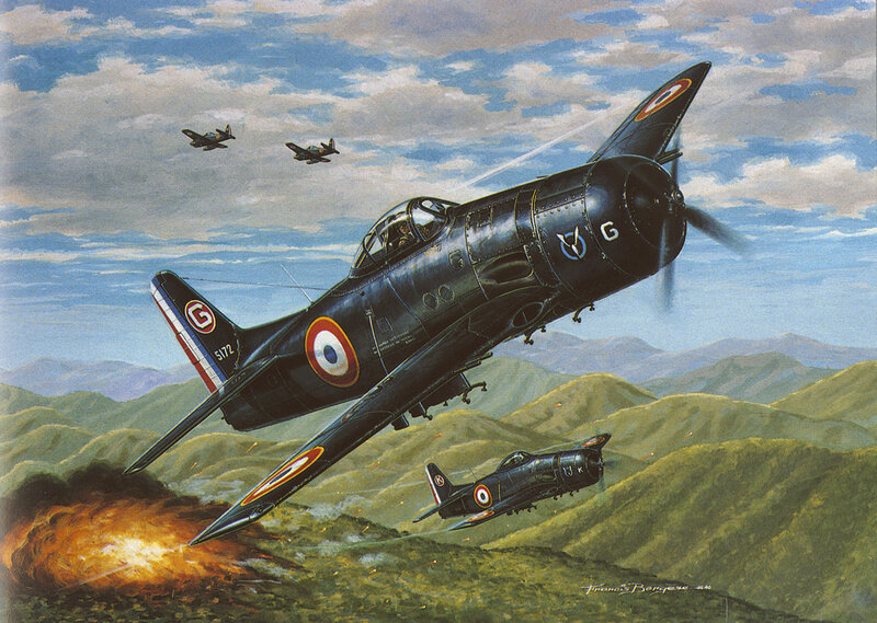 Fighter Planes in Flight — Green