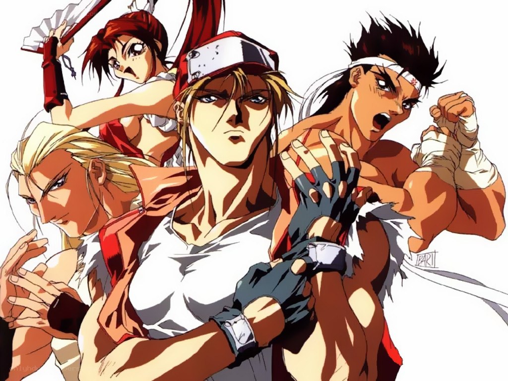 fighting game characters in action