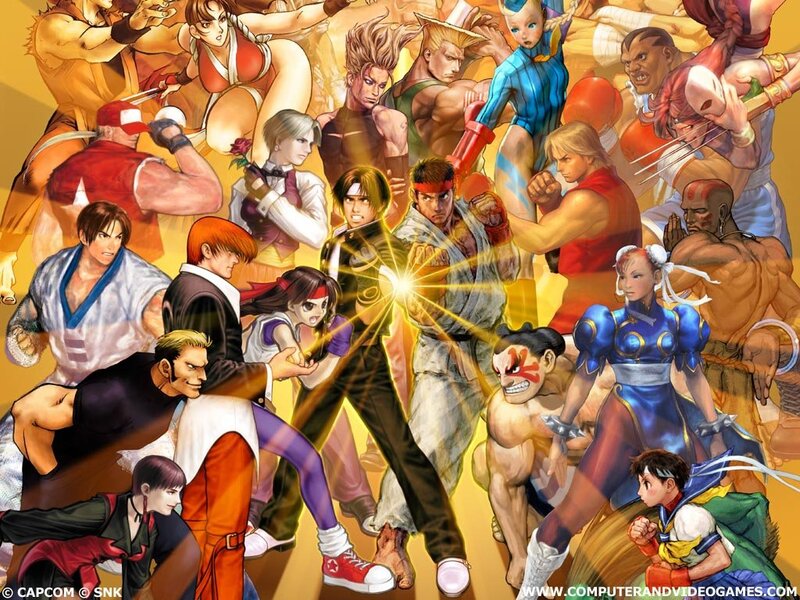 Fighting Game Characters — Yellow, Dynamic, Energetic