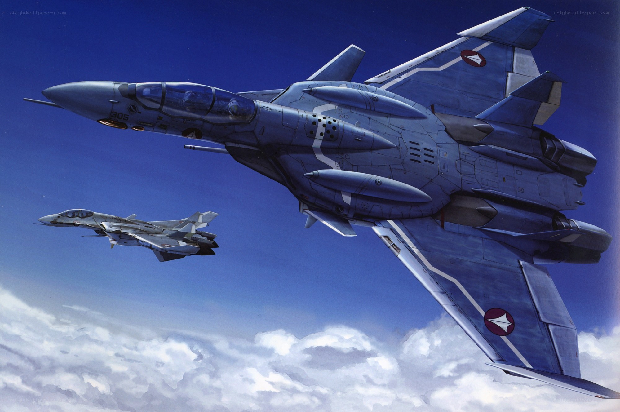 Fighting jets in formation