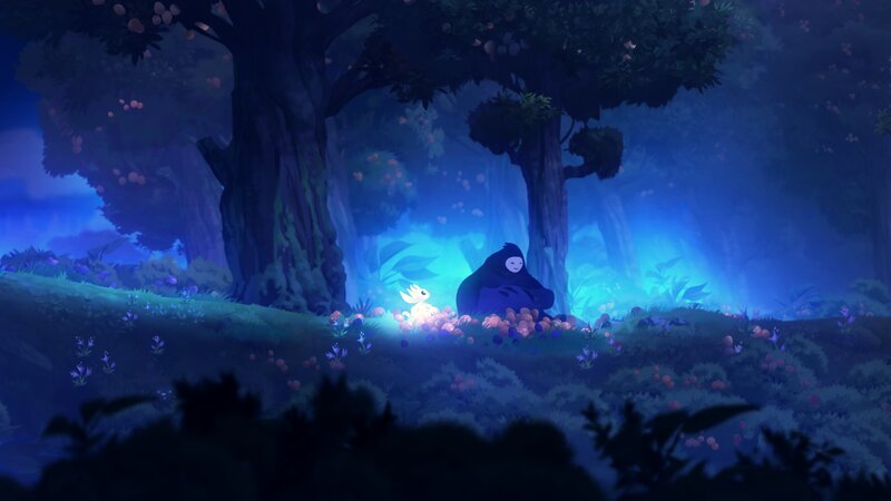 Figure and Rabbit in Forest