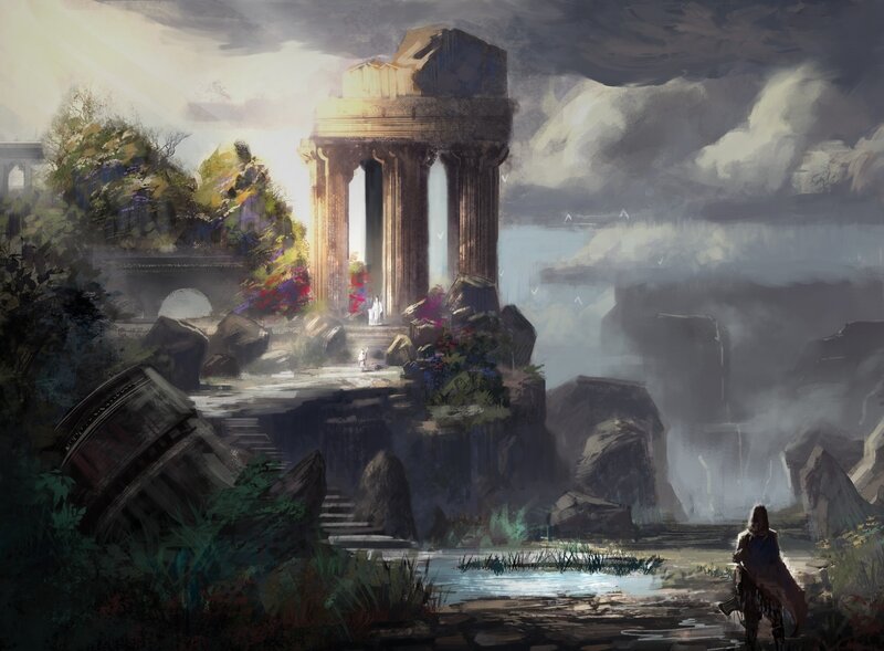 Figure at Ruins