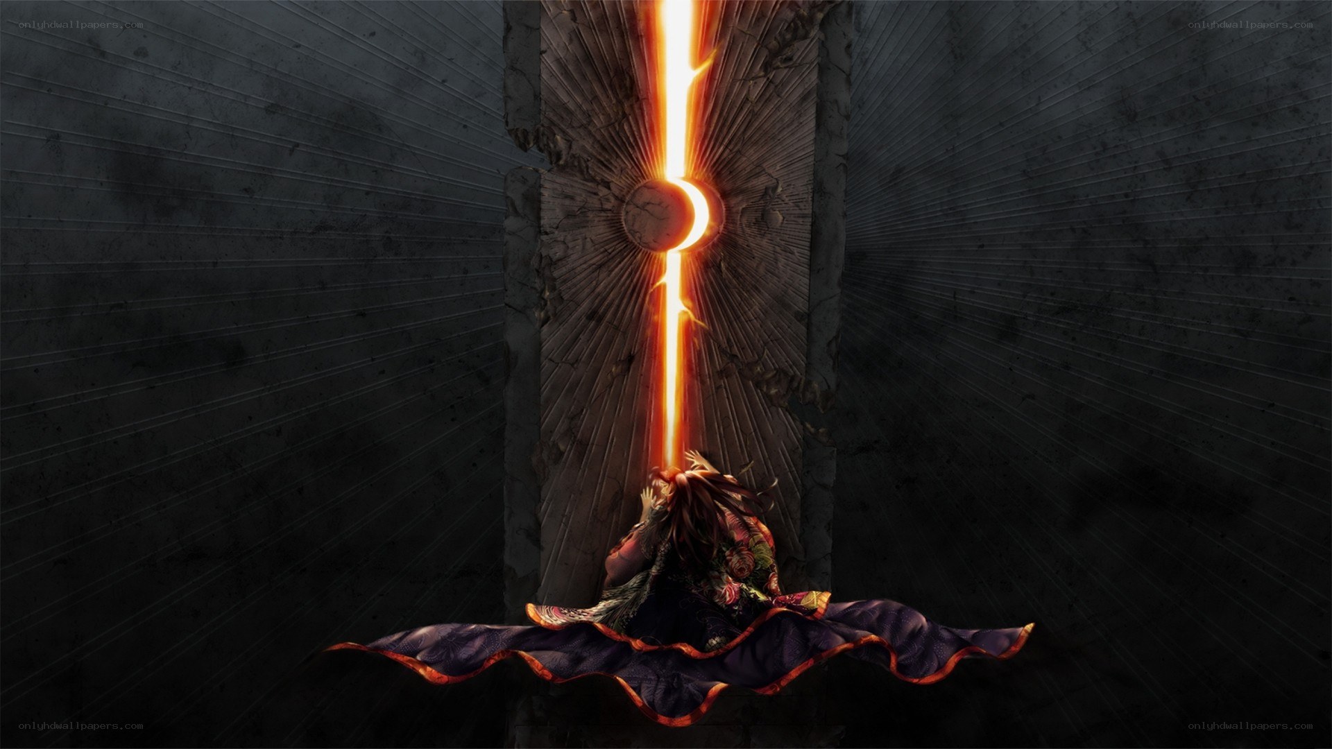 figure before glowing portal