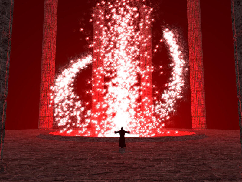 figure before magical portal