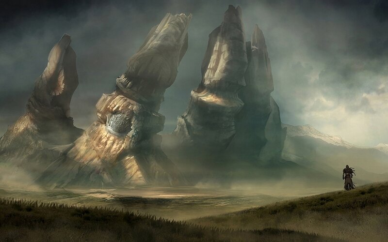 Figure Before Rock Formation