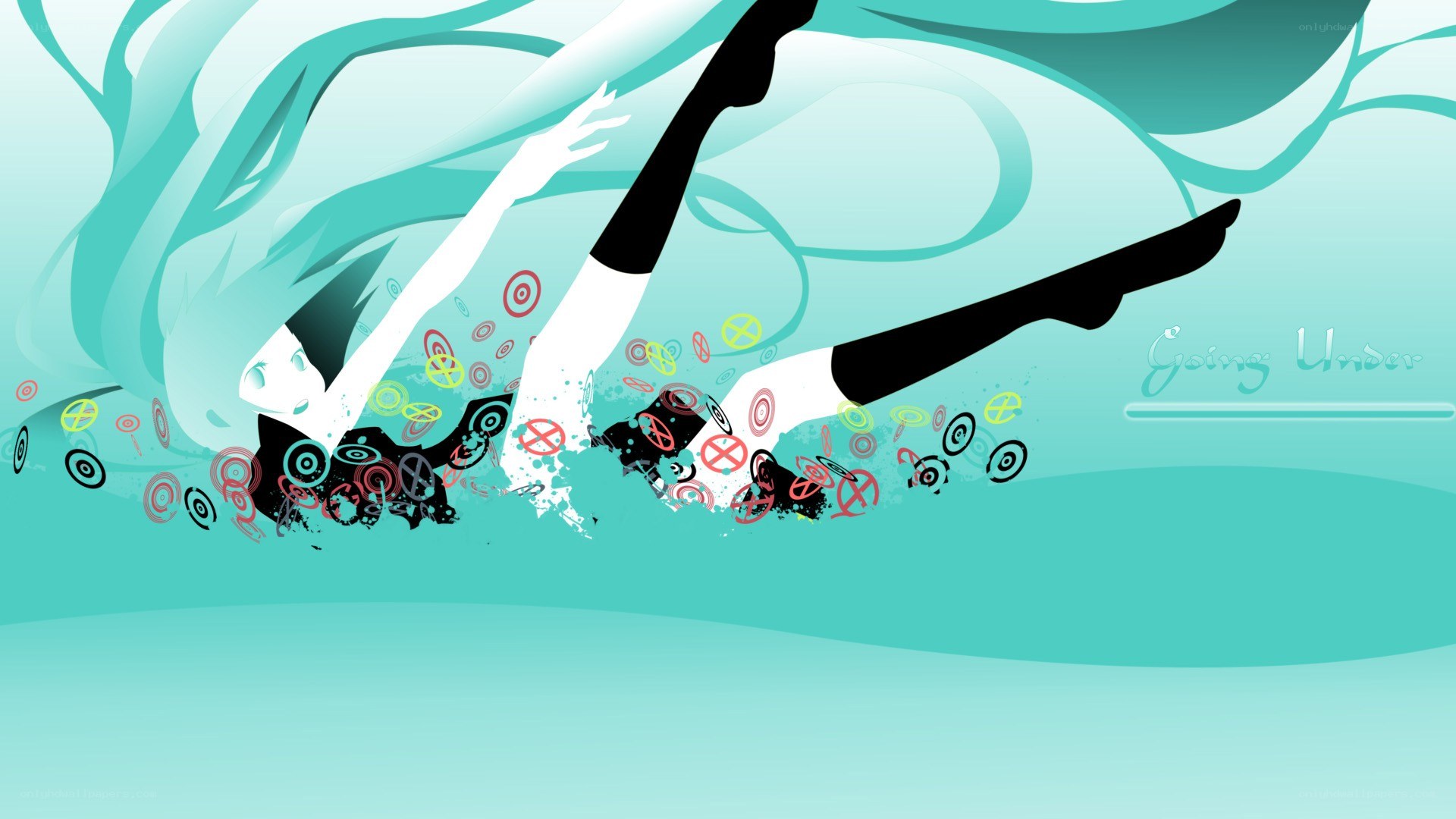 figure diving underwater