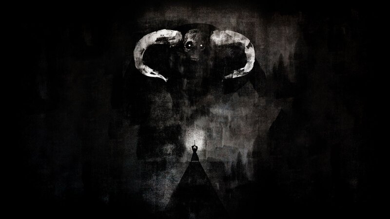 Figure Facing Demon