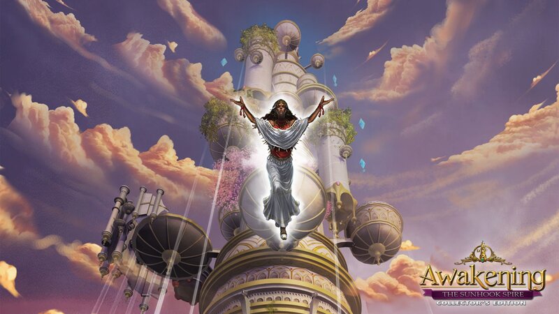 Figure Floating Above Spire