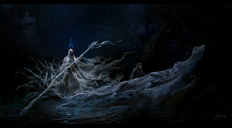 Figure in a Boat — Black