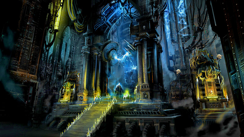 Figure in a Cathedral — Blue