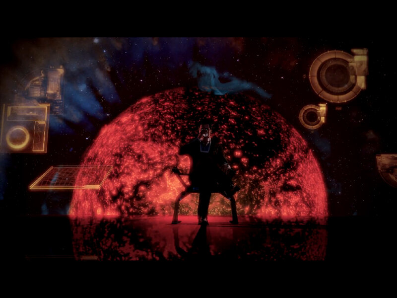 Figure in a cosmic setting