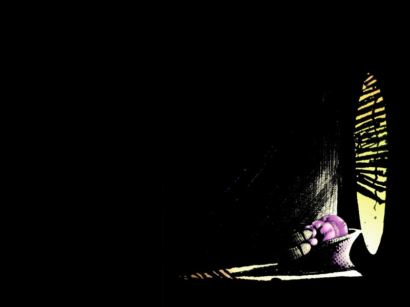 figure in a dark room
