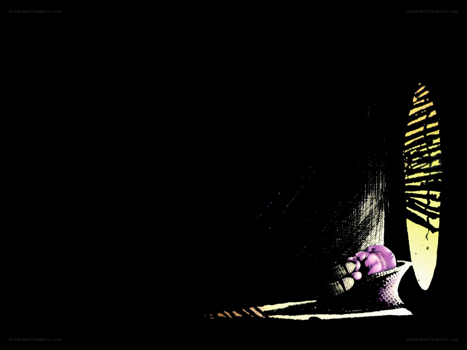 figure in a dark room