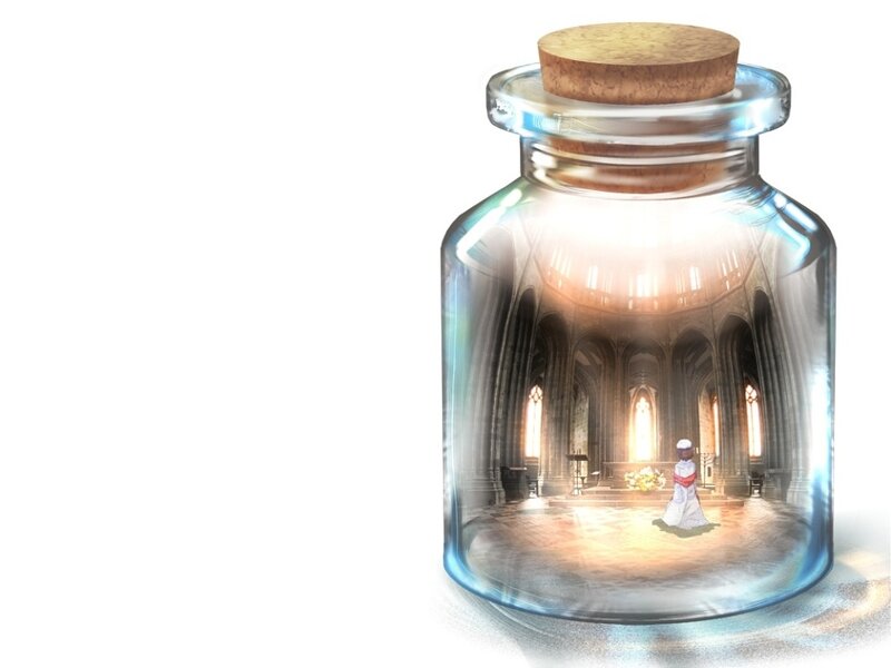 Figure in a Glass Bottle