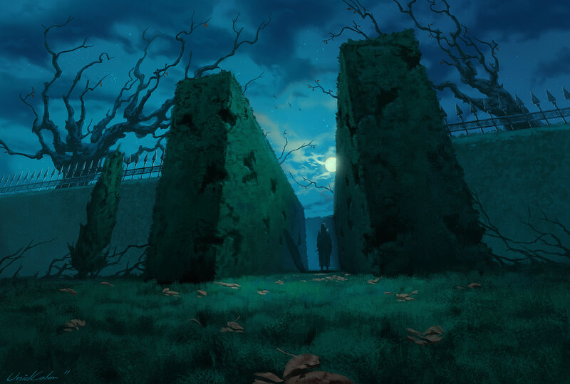Figure in a Graveyard