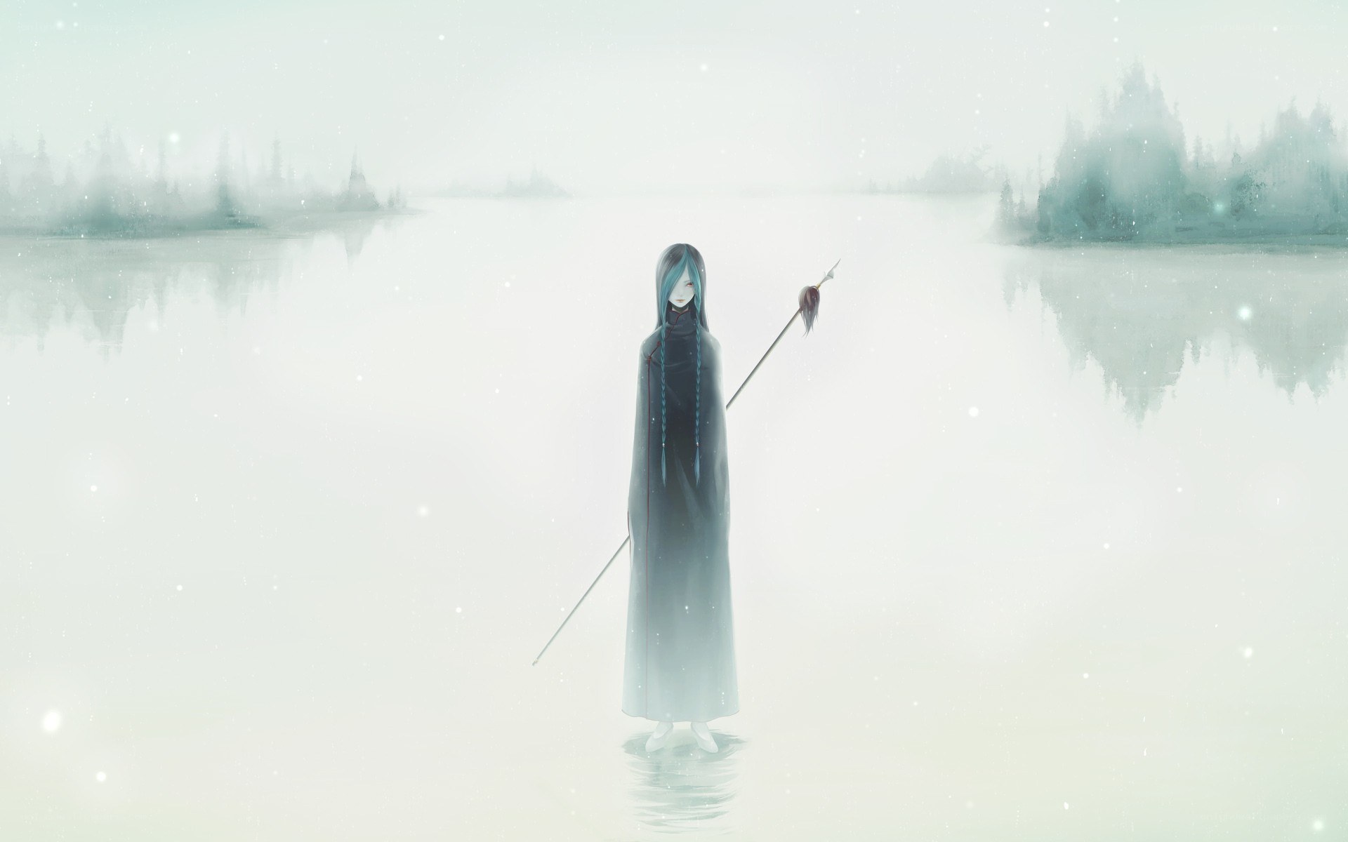 figure in a snowy landscape