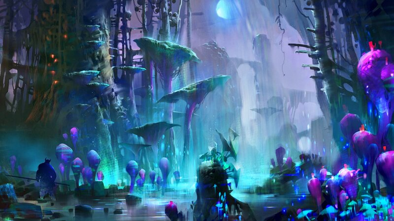 Figure in Alien Forest