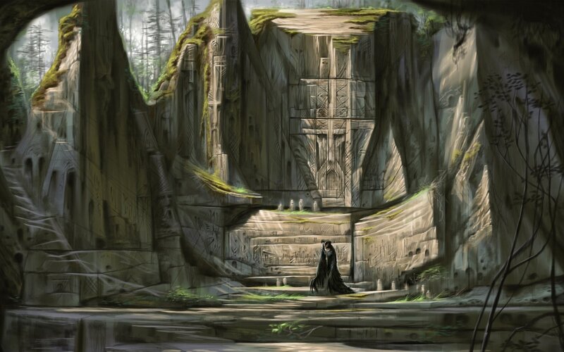 Figure in Black Cloak — Gray
