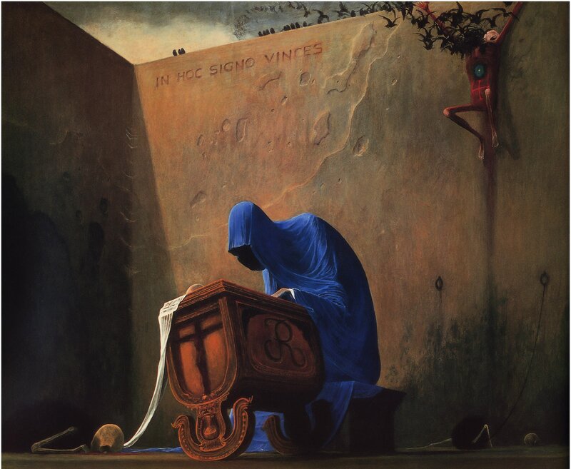 Figure in Blue Robe — Dramatic