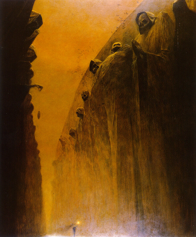 Figure in Dark Canyon