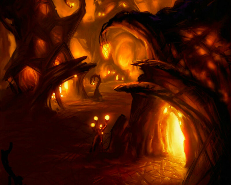 Figure in Dark Cave