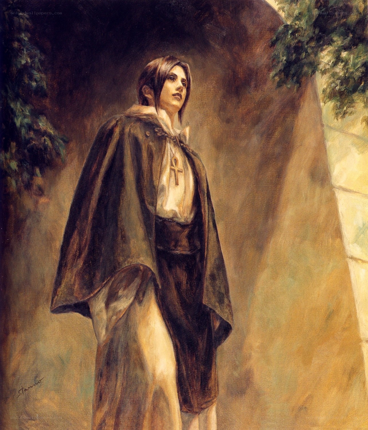 figure in dark cloak