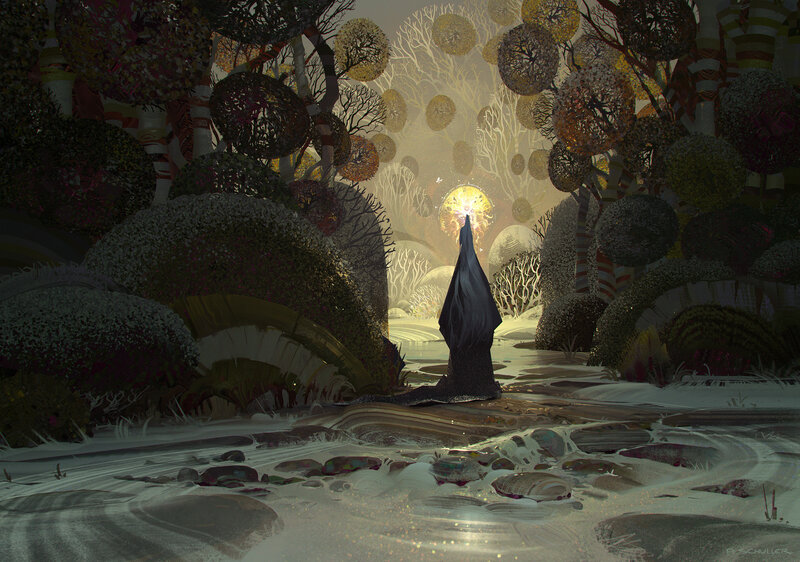 Figure in Dark Cloak — Black, Mystical