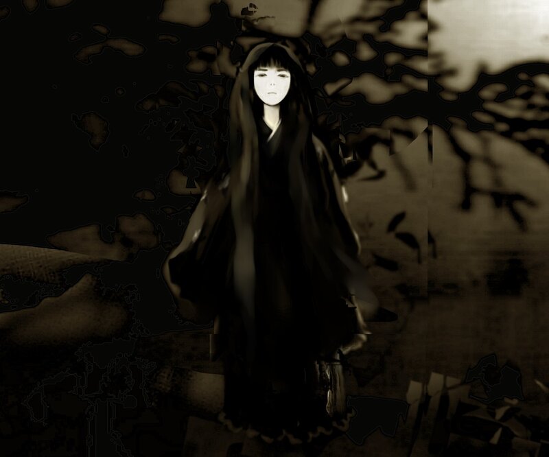Figure in Dark Cloak — Black, Night
