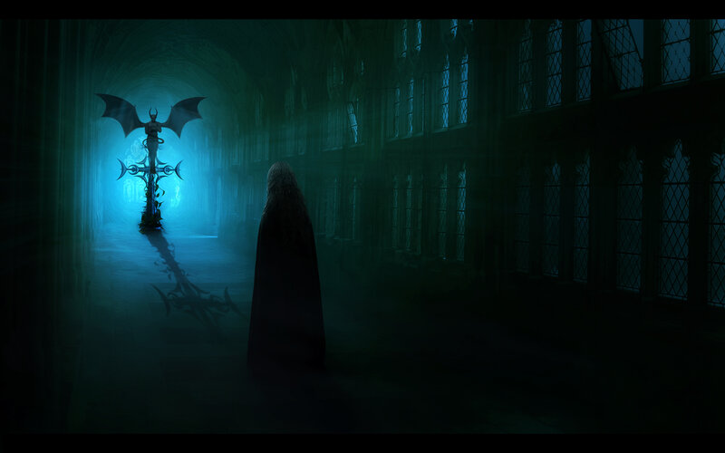 Figure in Dark Cloak — Dark Green