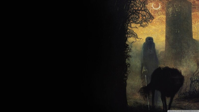 Figure in Dark Forest — Black, Night