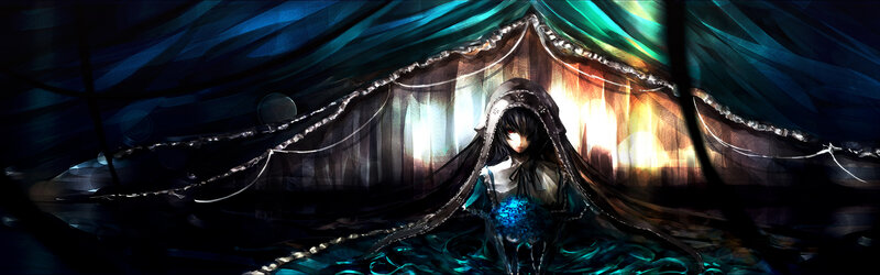 figure in dark hooded cloak