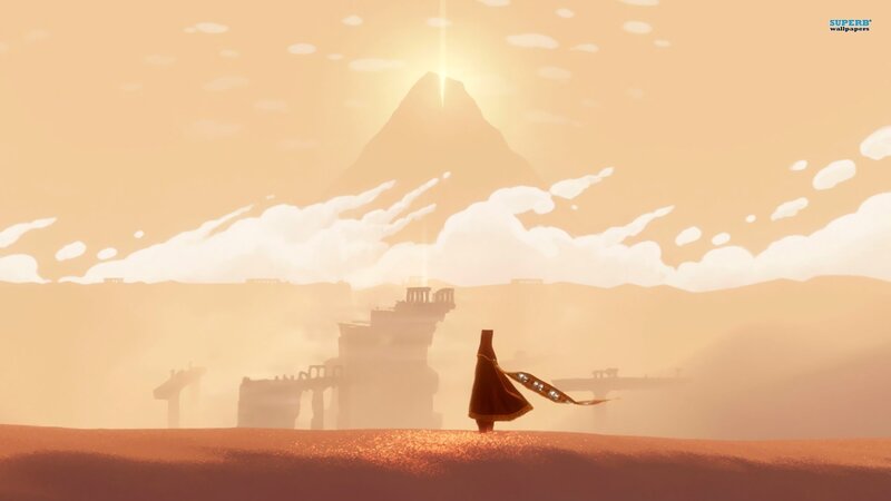 Figure in Desert Landscape — Orange