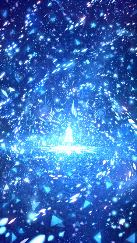 Figure in Glowing Blue Light