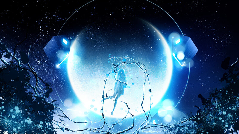 Figure in Glowing Sphere