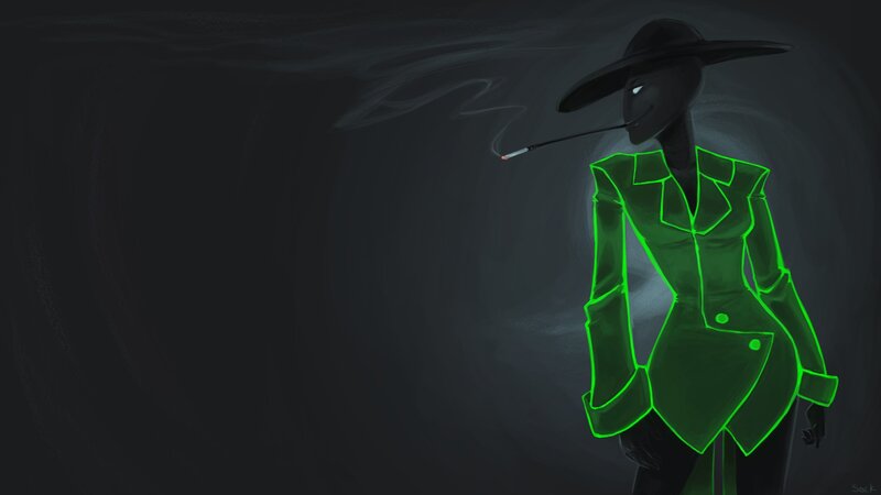 Figure in Green Jacket