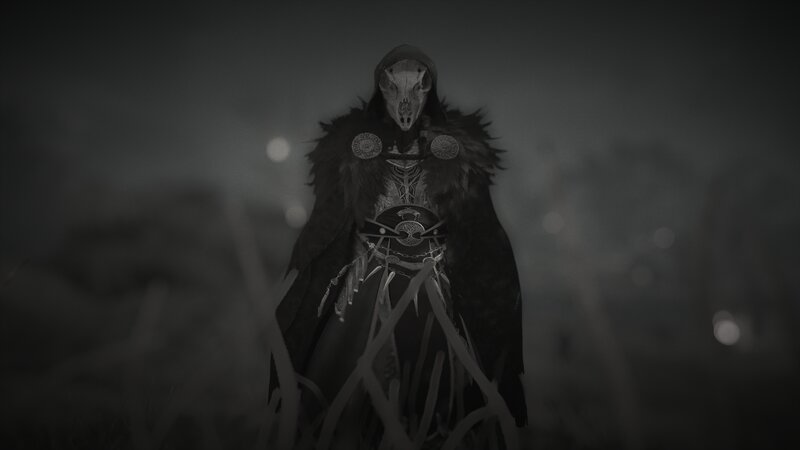 Figure in Hooded Cloak — Black