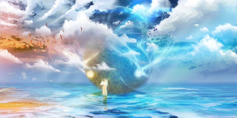 Figure in Ocean Water