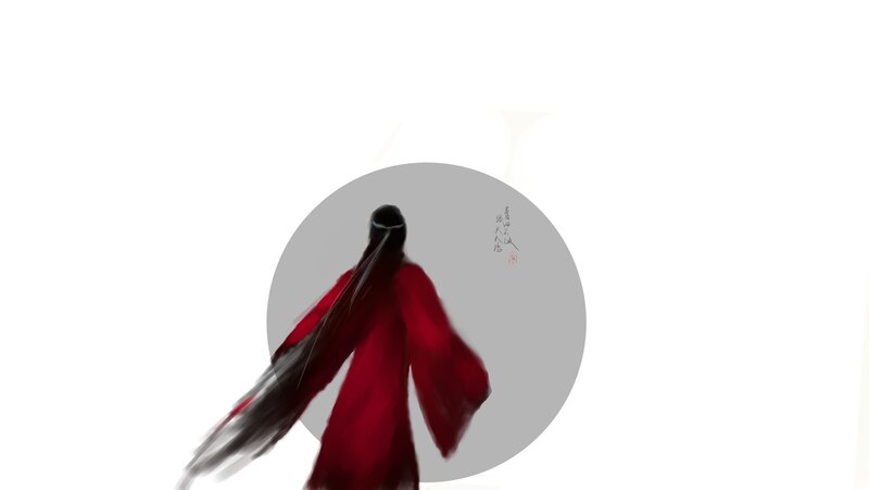Figure in Red Robe — Dramatic