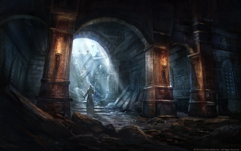 Figure in Ruined Cathedral