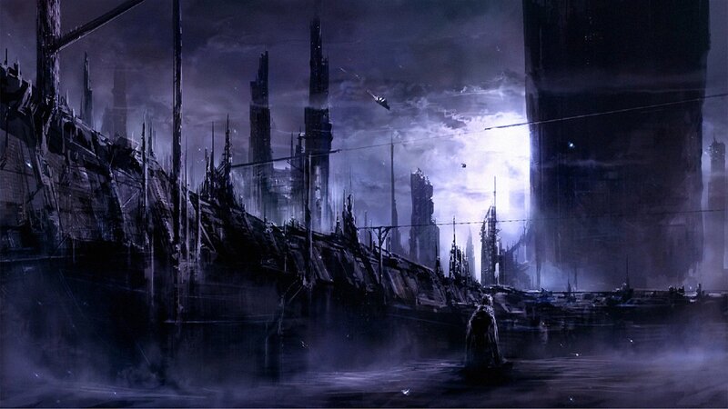 Figure in Ruined City
