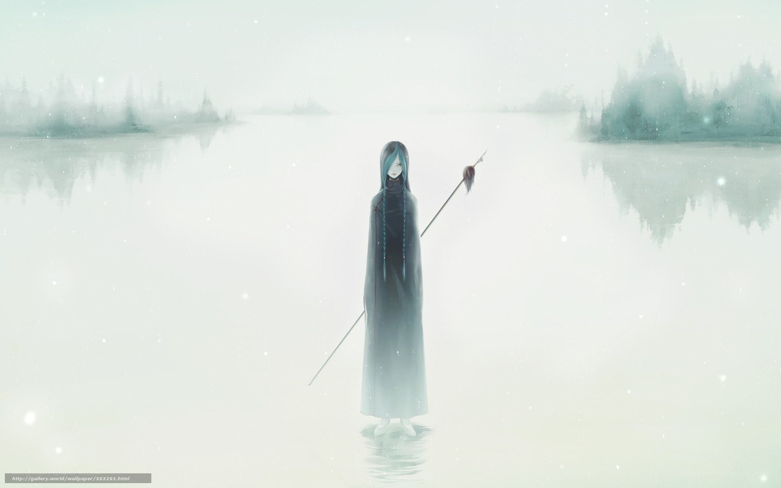 figure in winter landscape