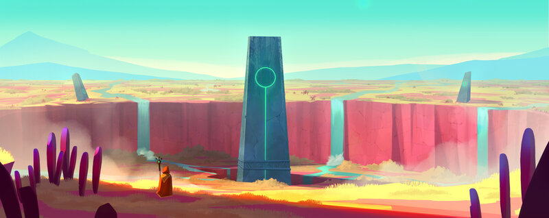 Figure Near Monolith