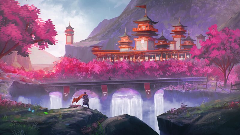 Figure on a Bridge — Pink