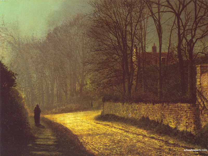 Figure on a Path at Dusk